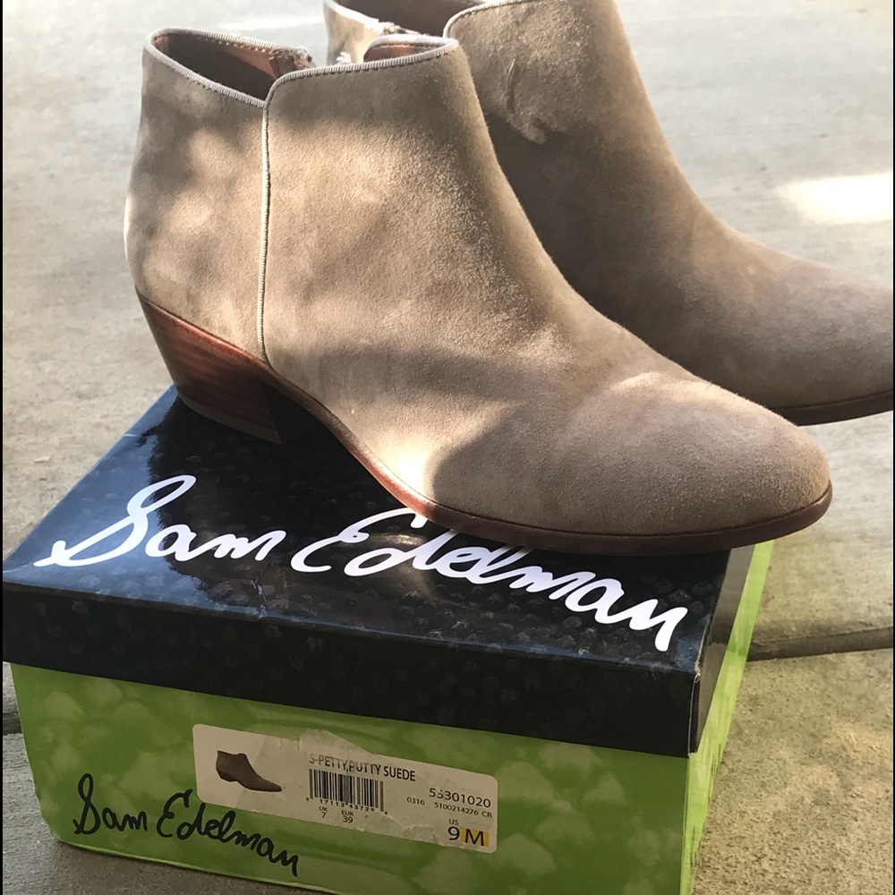 Sam Edelman Suede “Petty” Ankle Booties